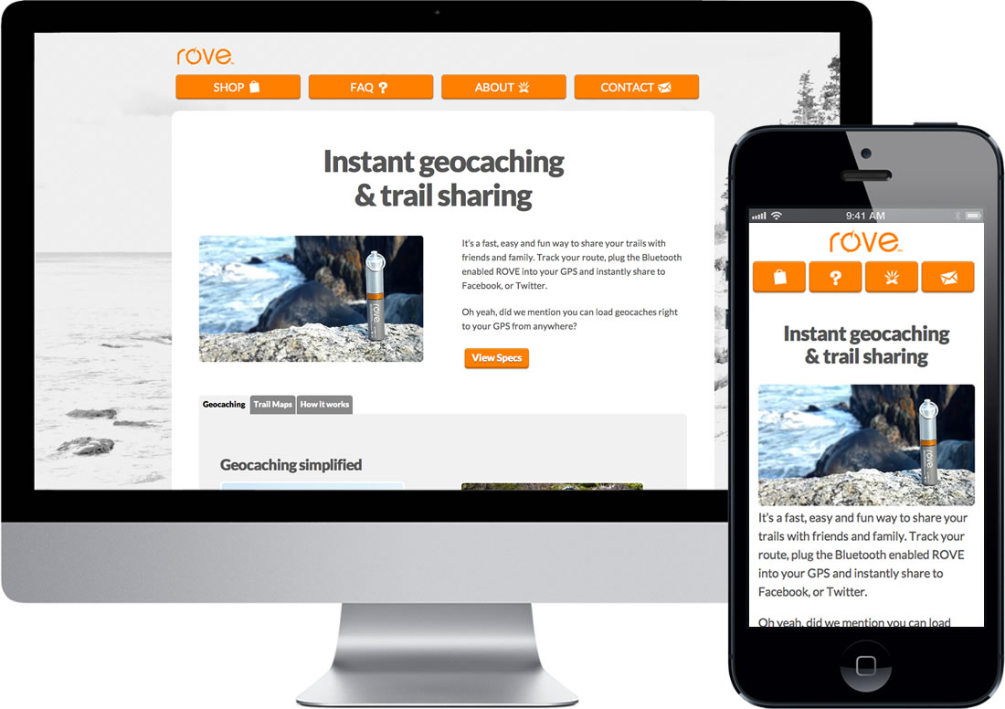 ROVE responsive site design